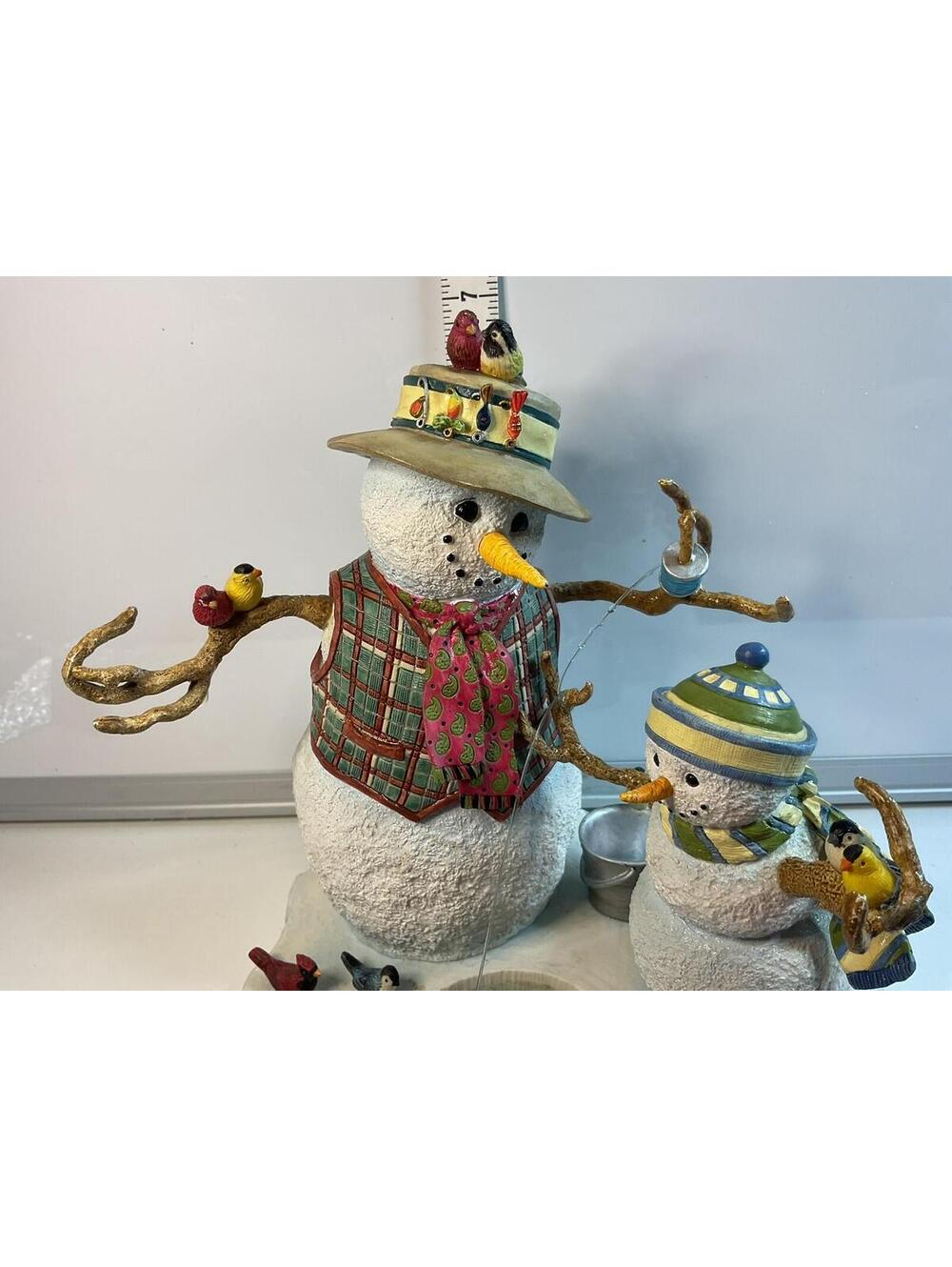 Lenox Fishing With Grandpa Snowman Figurine